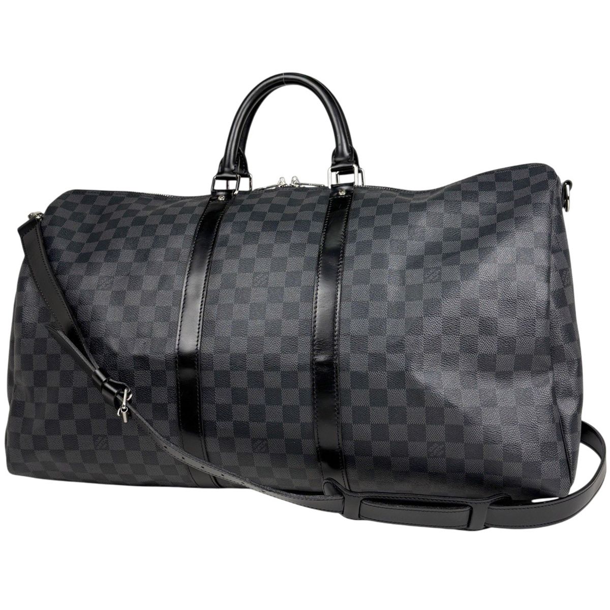 Louis Vuitton Keepall Bandouliere 55 2-Way Boston Bag Damier Graphite Noir