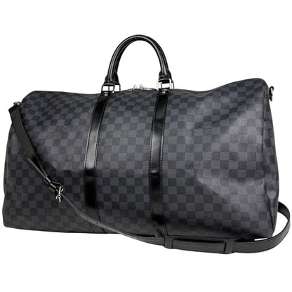 Louis Vuitton Keepall Bandouliere 55 2-Way Boston Bag Damier Graphite Noir