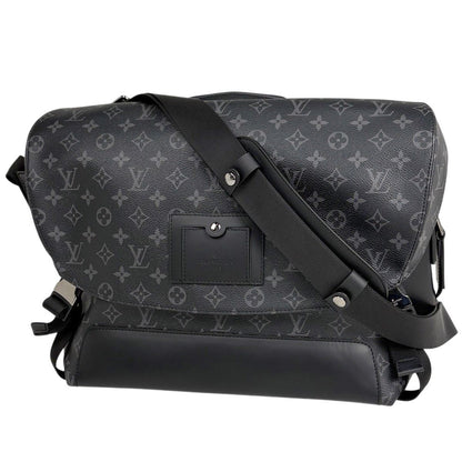 Louis Vuitton Voyage Messenger Bag Monogram Eclipse Noir Gray