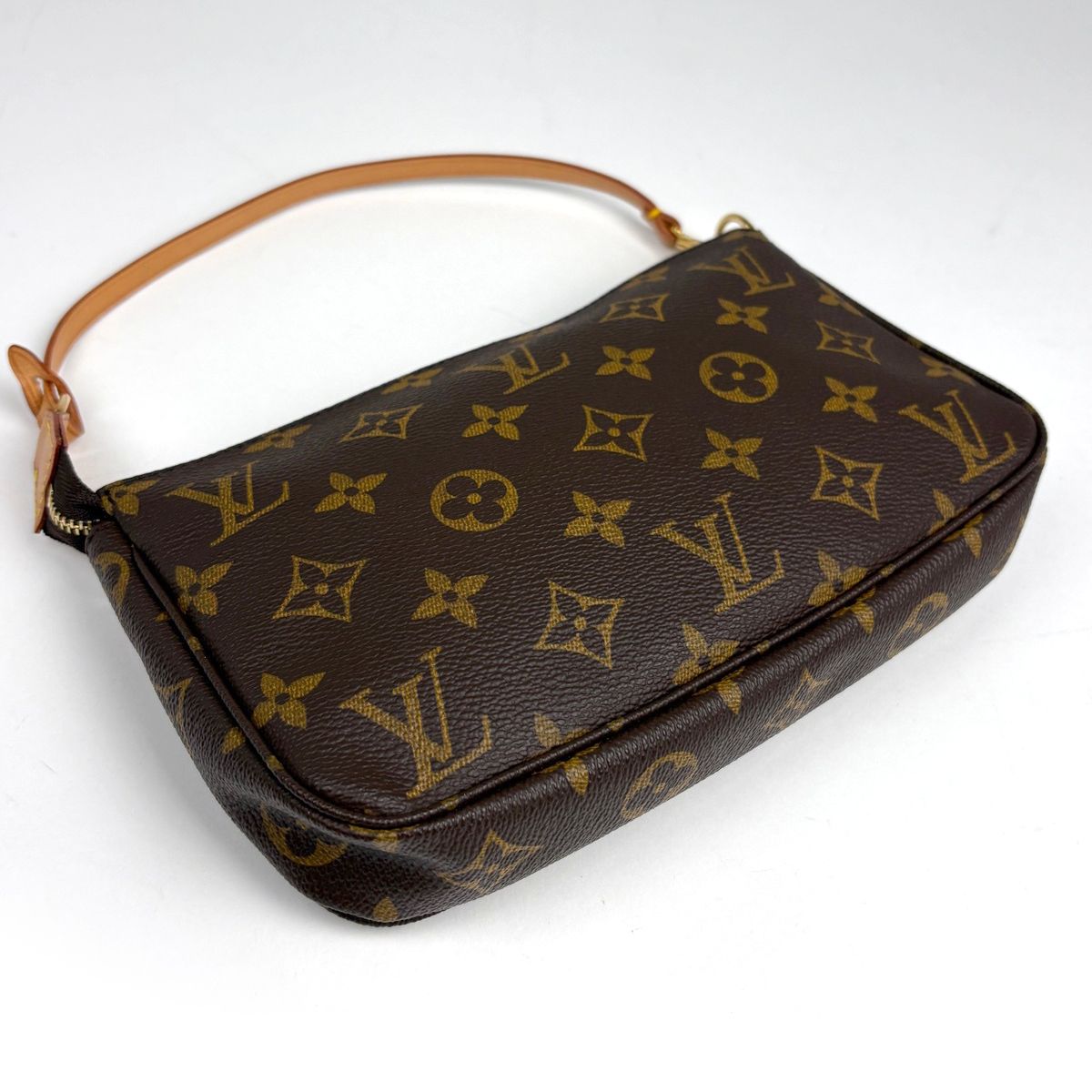 Louis Vuitton Pochette Makeup Cosmetics Pouch Monogram Brown — view 2