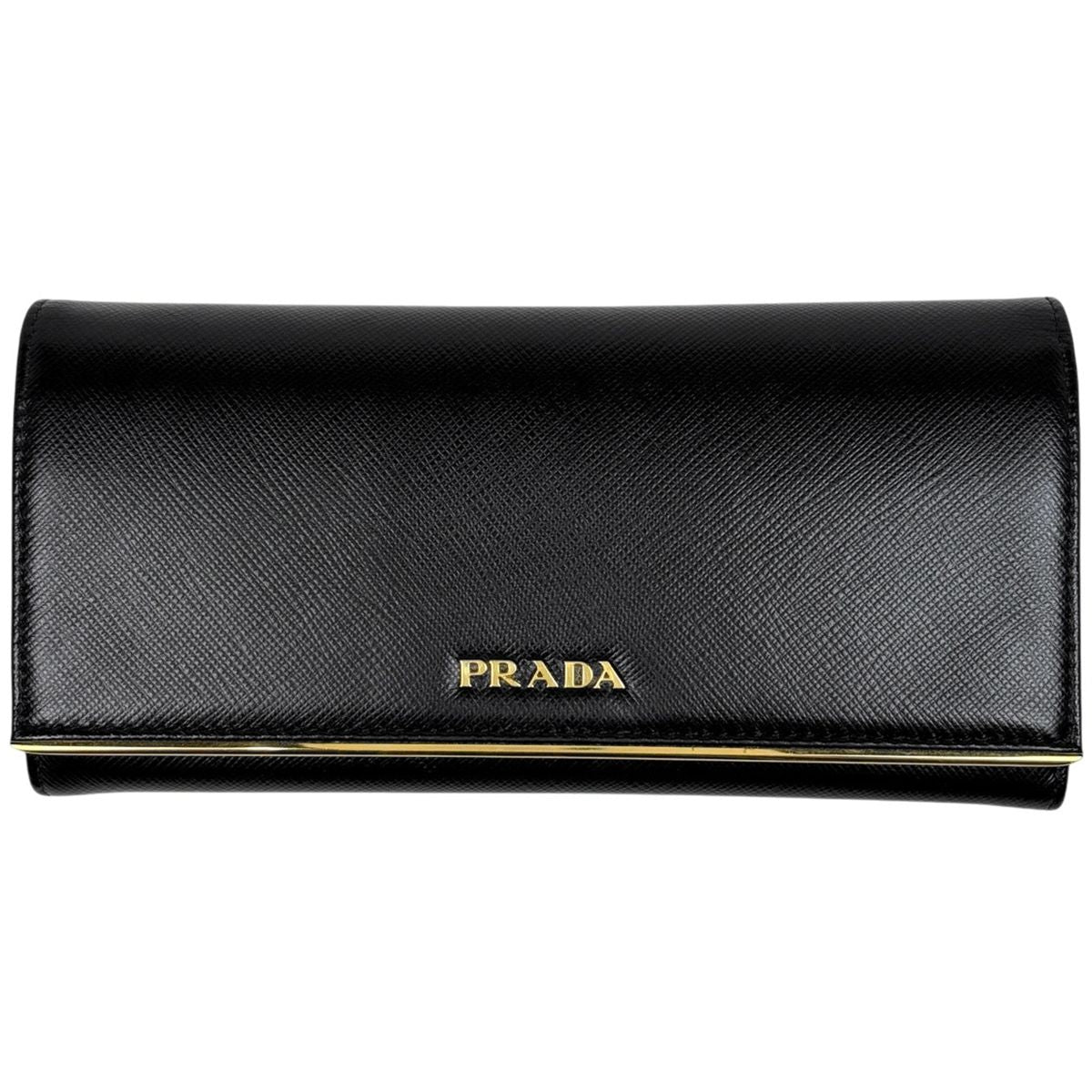 Prada Logo Bifold Wallet Leather Nero