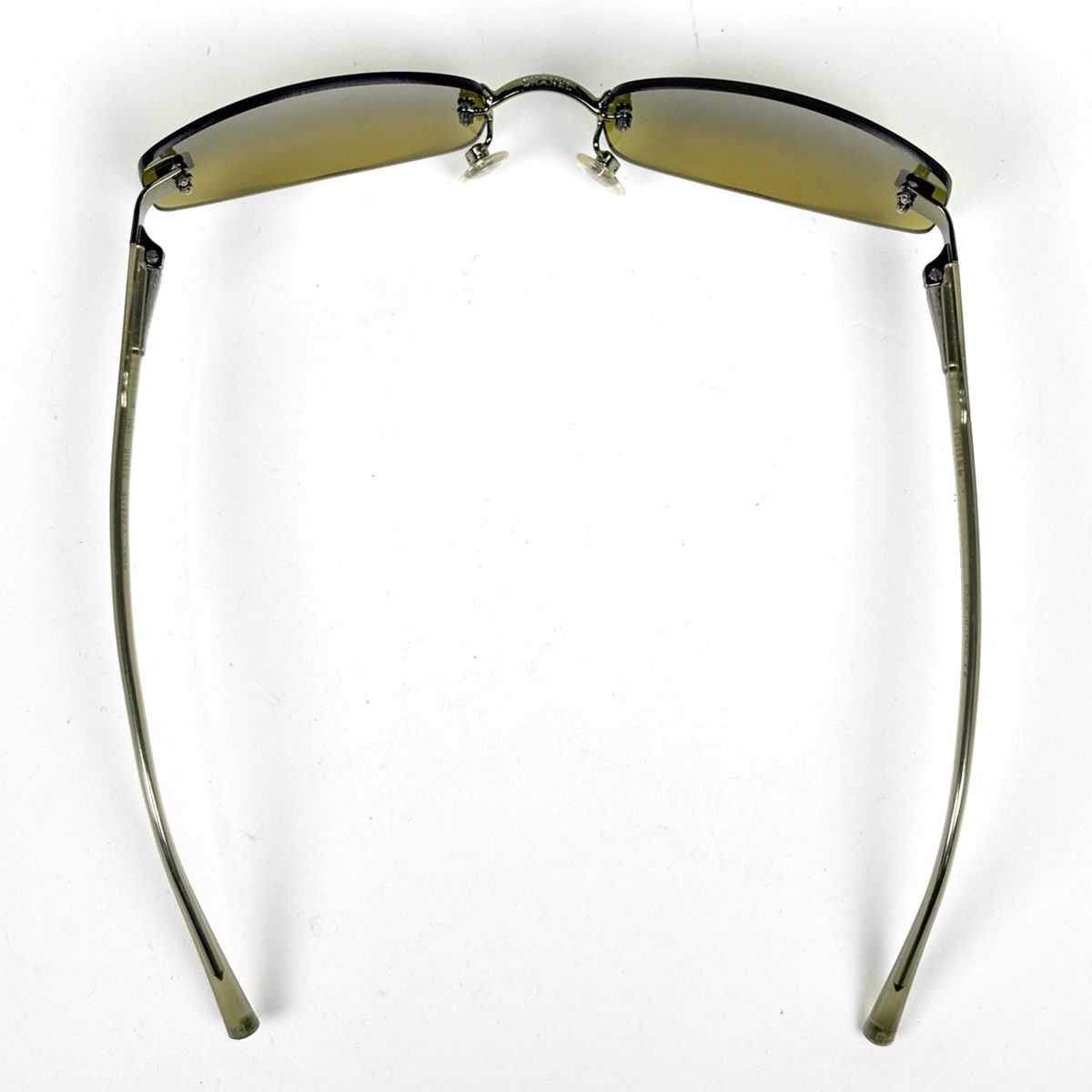 Chanel CC Logo Sunglasses Rimless Acetate Yellow Eyewear — view 3