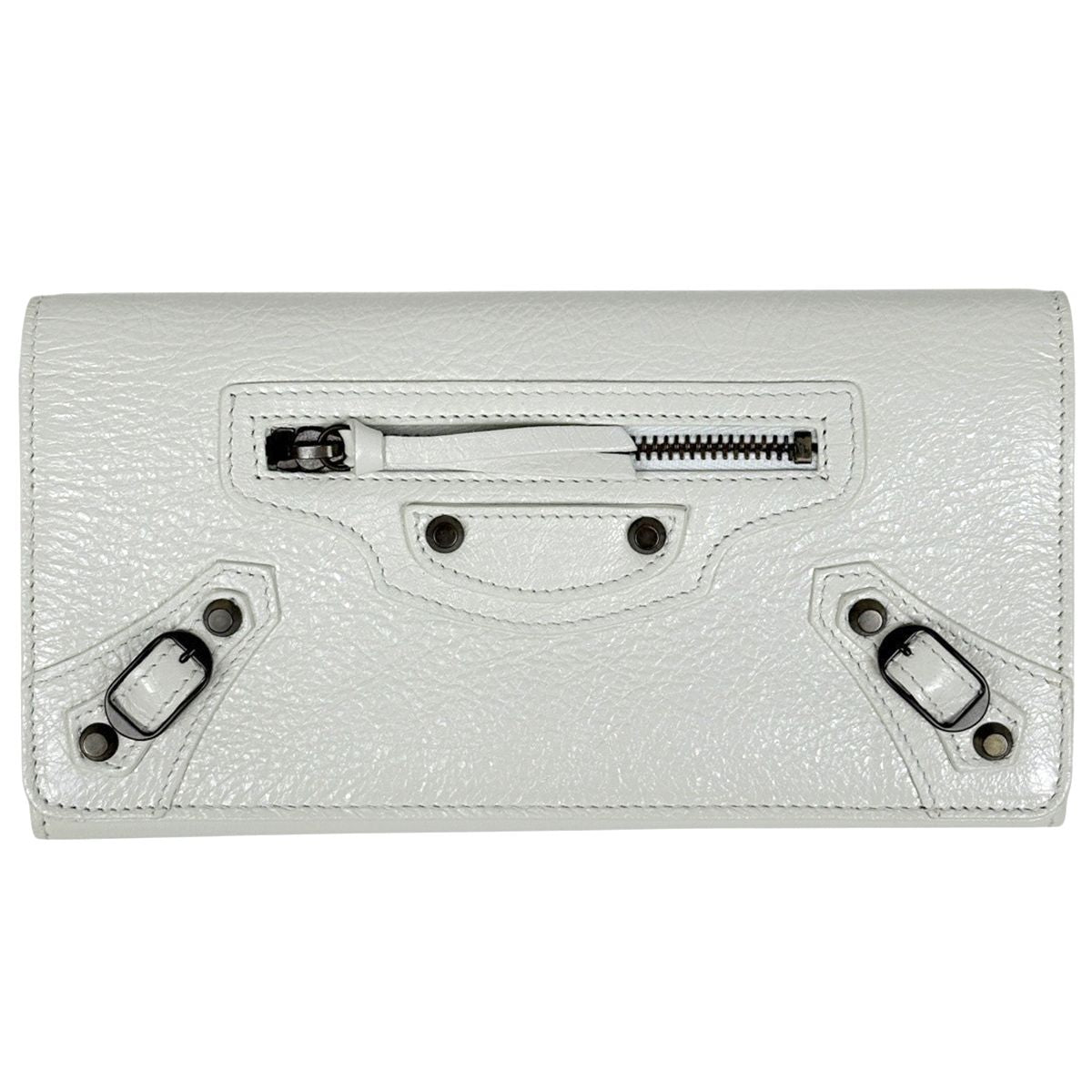 Balenciaga le City Money Wallet Leather White