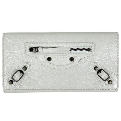 Balenciaga le City Money Wallet Leather White