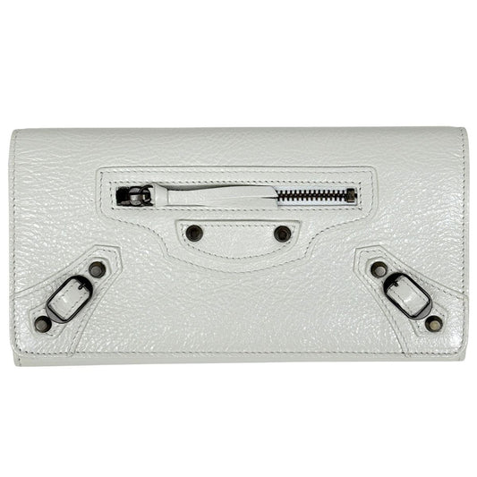 Balenciaga le City Money Wallet Leather White