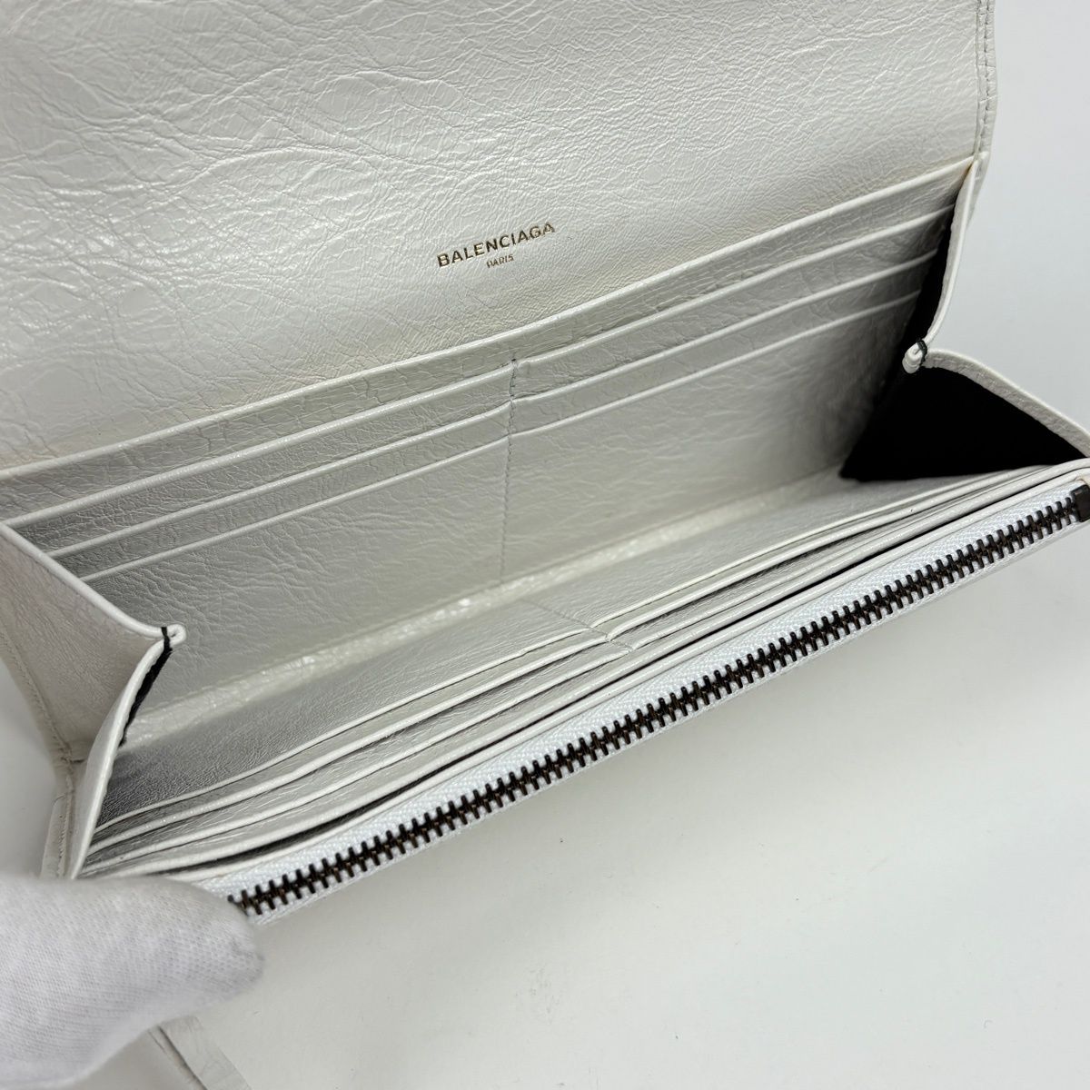 Balenciaga le City Money Wallet Leather White — view 6