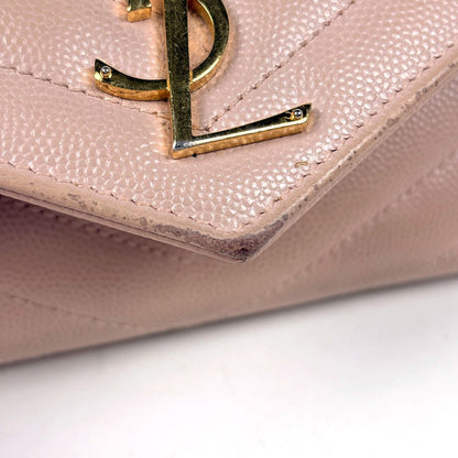 Saint Laurent Logo Bifold Wallet Leather Pink — view 5