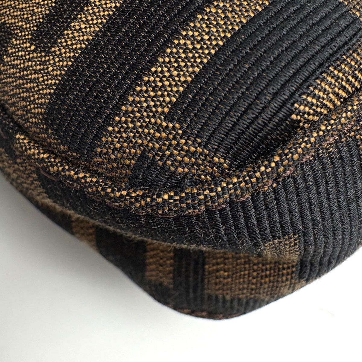 Fendi Zucca Pattern Mamma Baguette Shoulder Bag Canvas Brown — view 3