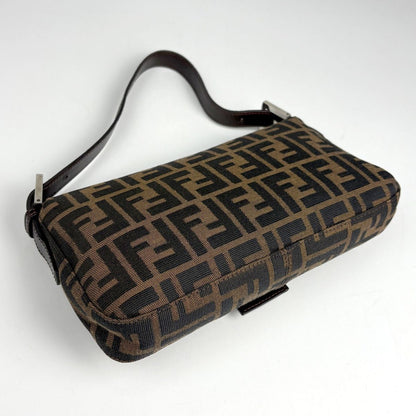 Fendi Zucca Pattern Mamma Baguette Shoulder Bag Canvas Brown — view 2