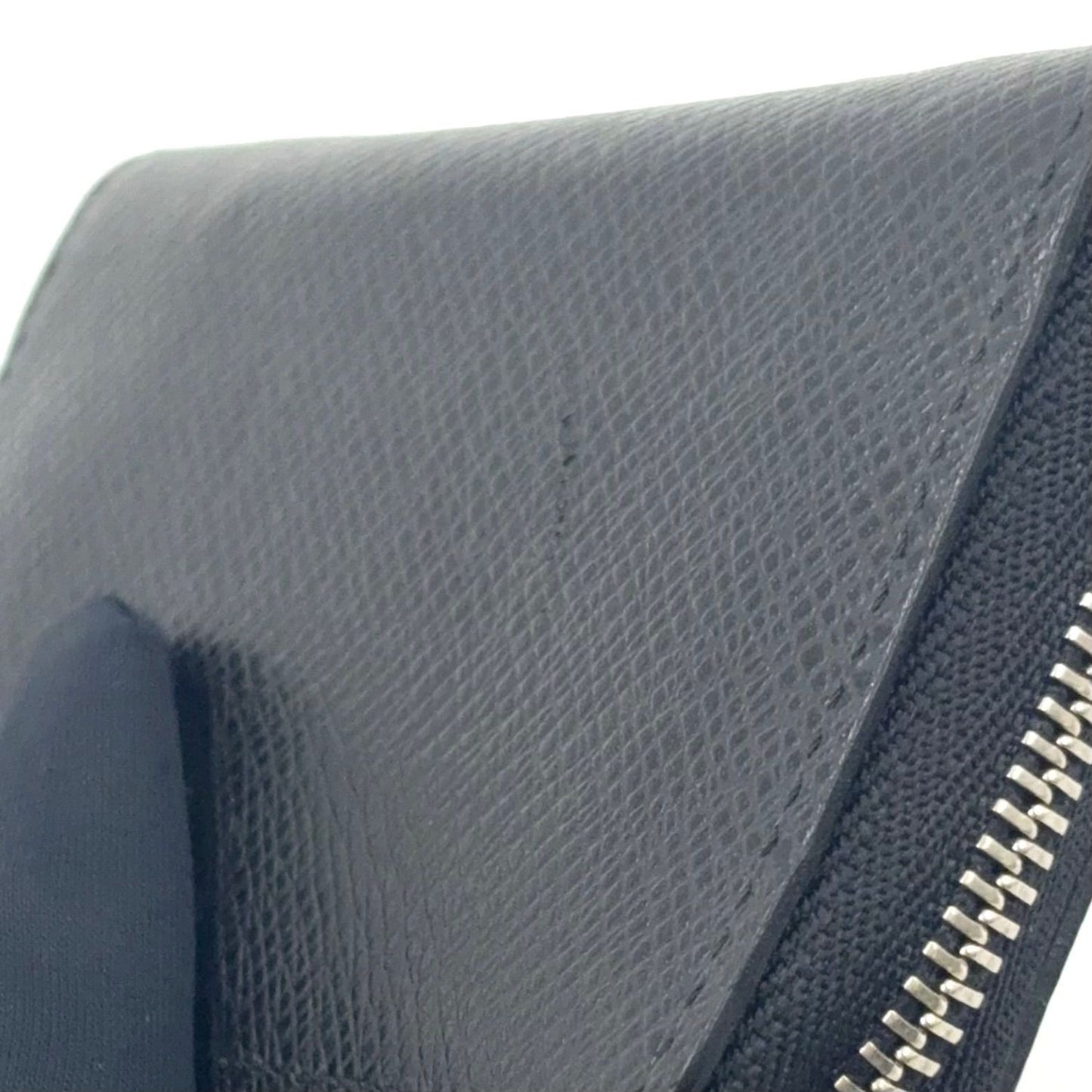 Louis Vuitton Zippy Coin Purse Taiga Ardoise Leather Black Wallet Silver — view 5