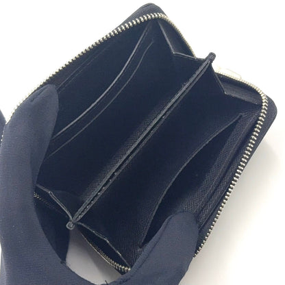 Louis Vuitton Zippy Coin Purse Taiga Ardoise Leather Black Wallet Silver — view 3