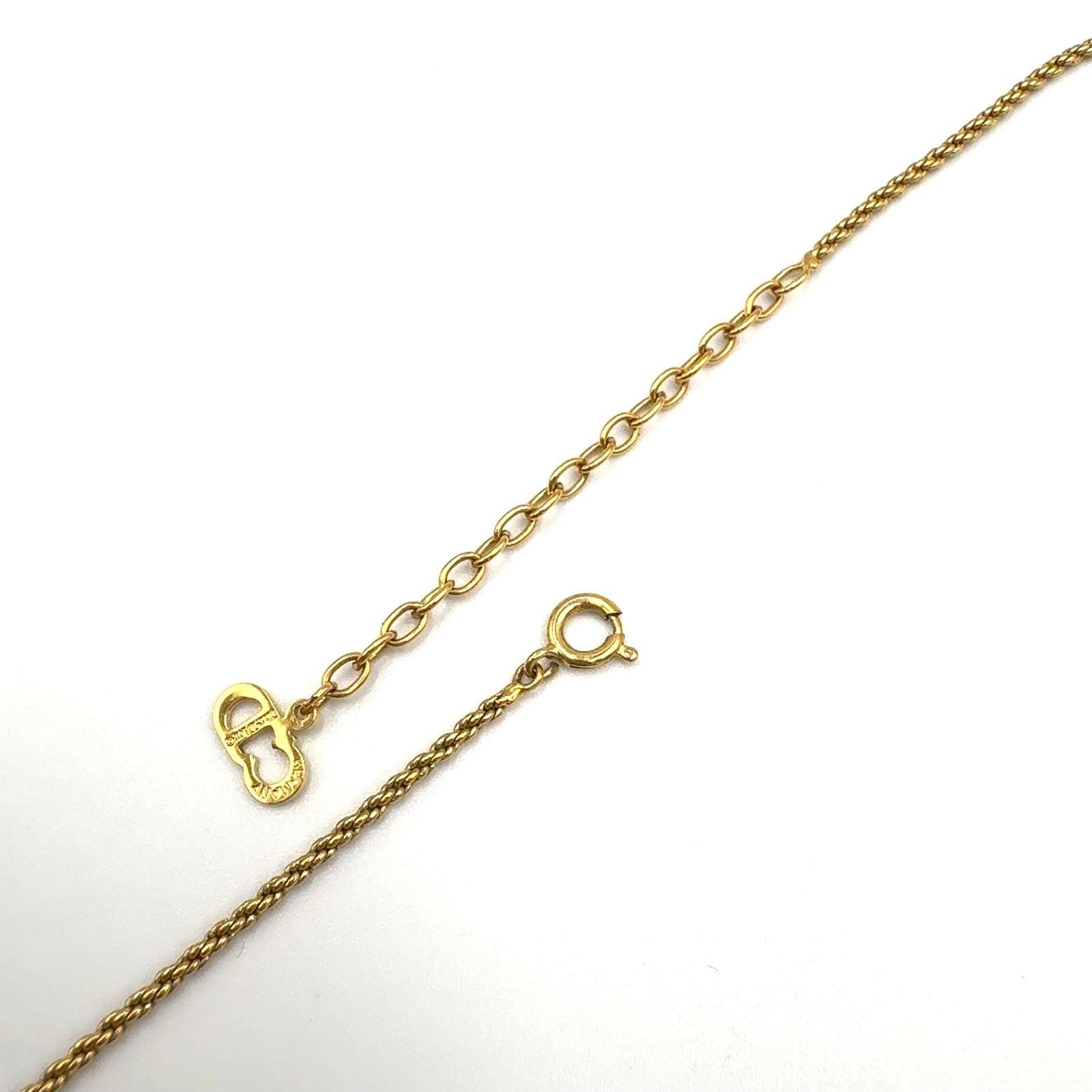 Dior Double Strand Drop Rhinestone Faux Pearl Gold Necklace — view 8