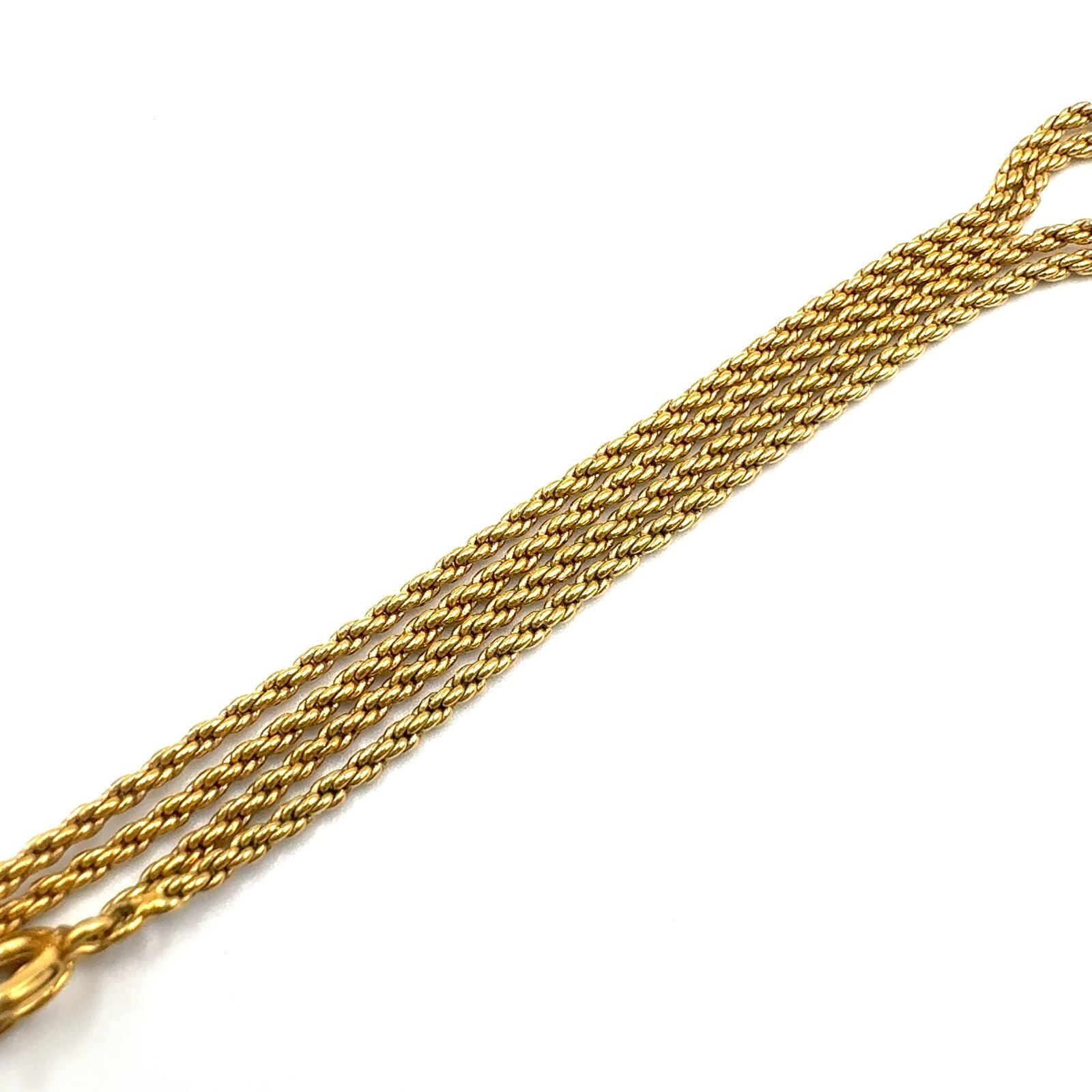 Dior Double Strand Drop Rhinestone Faux Pearl Gold Necklace — view 6