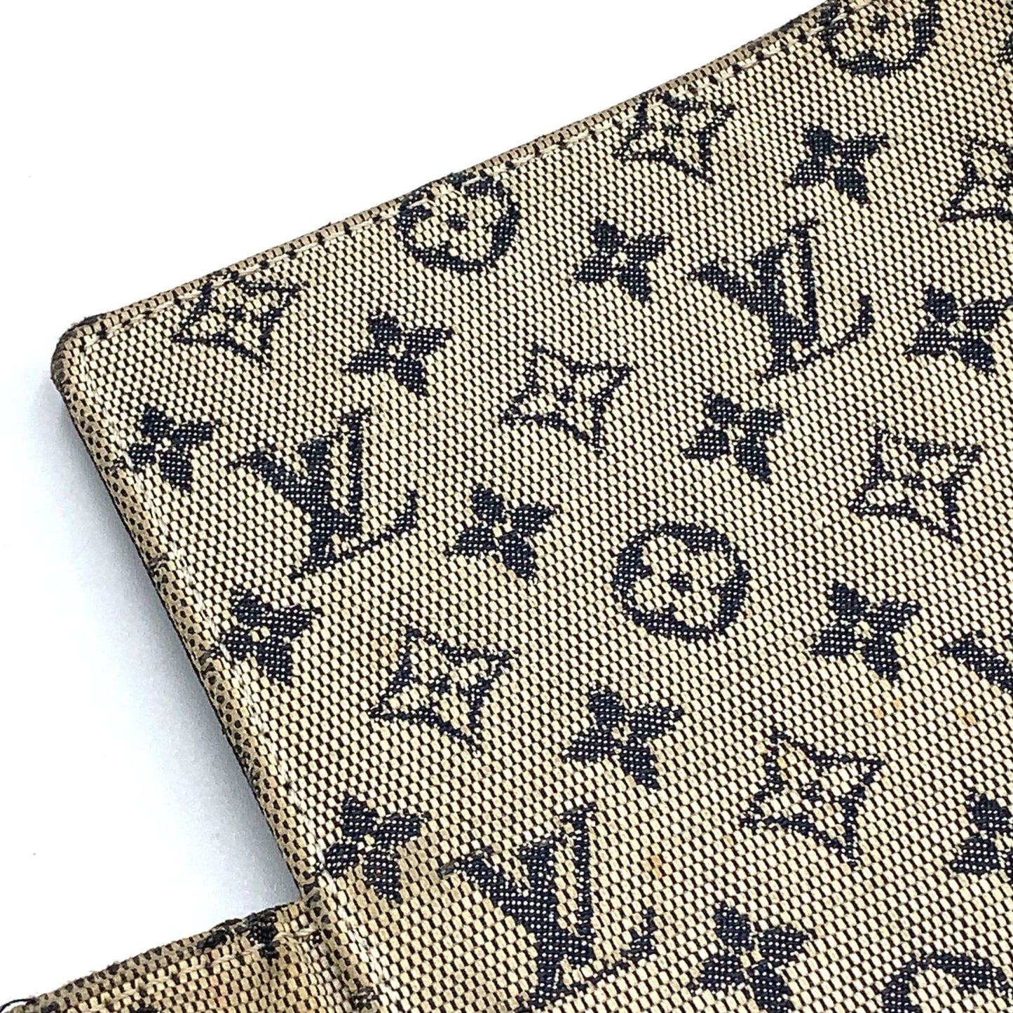 Louis Vuitton Monogram Mini Agenda PM Leather Canvas Navy Notebook Cover Gold — view 5