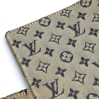 Louis Vuitton Monogram Mini Agenda PM Leather Canvas Navy Notebook Cover Gold — view 5