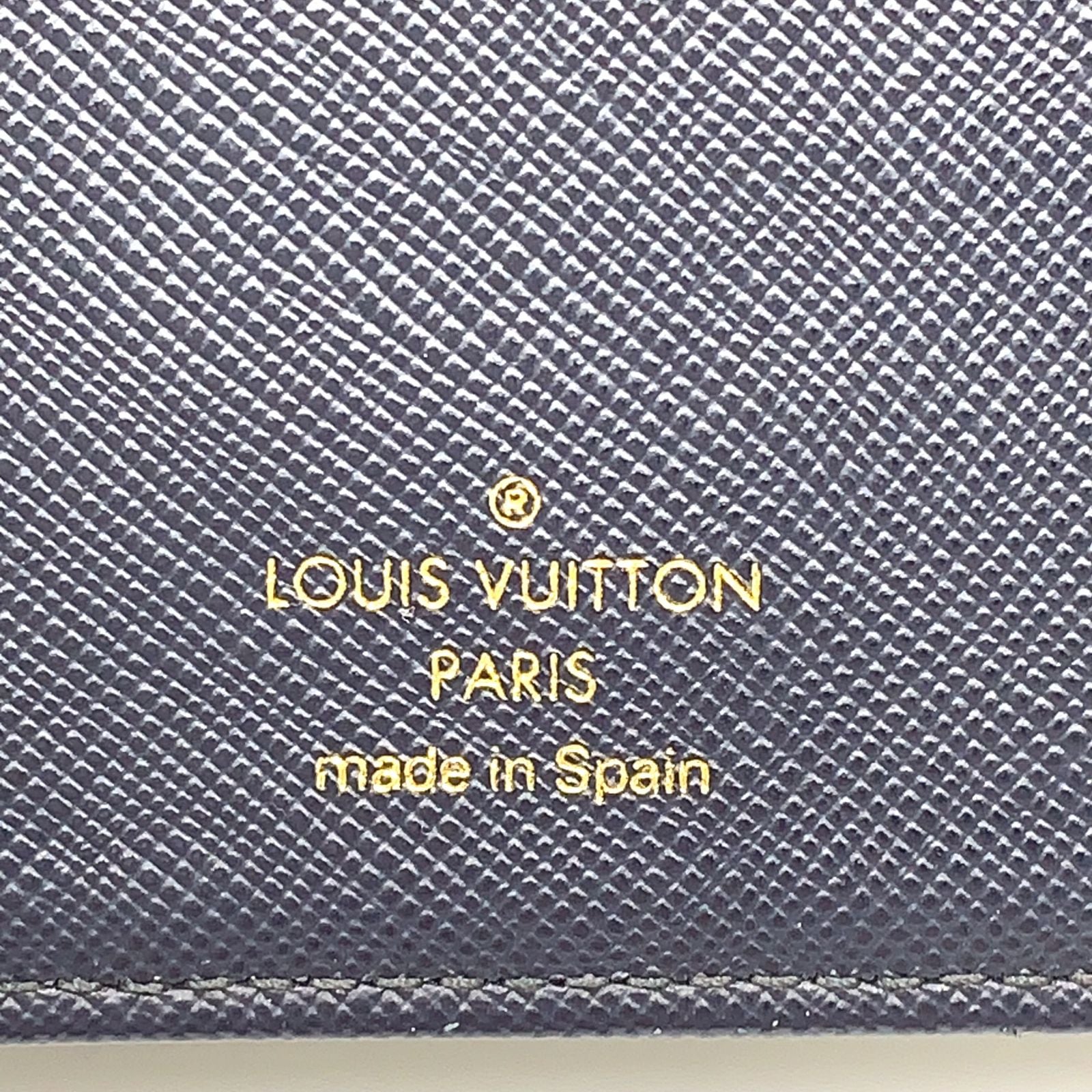 Louis Vuitton Monogram Mini Agenda PM Leather Canvas Navy Notebook Cover Gold — view 4