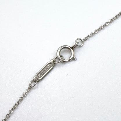 Tiffany & Co Floral Key Diamond Charm Platinum White Gold Necklace — view 7