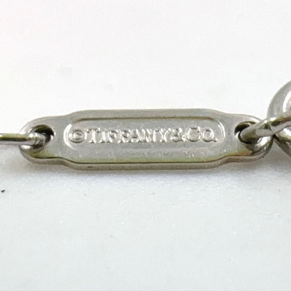Tiffany & Co Floral Key Diamond Charm Platinum White Gold Necklace — view 4