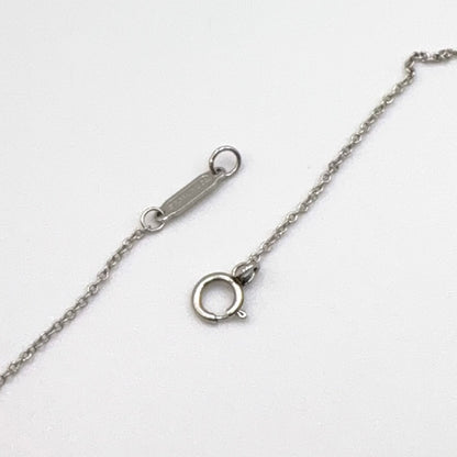 Tiffany & Co Floral Key Diamond Charm Platinum White Gold Necklace — view 8