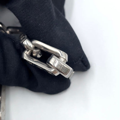 Louis Vuitton Collier Chain Monogram Metal Silver Necklace — view 4
