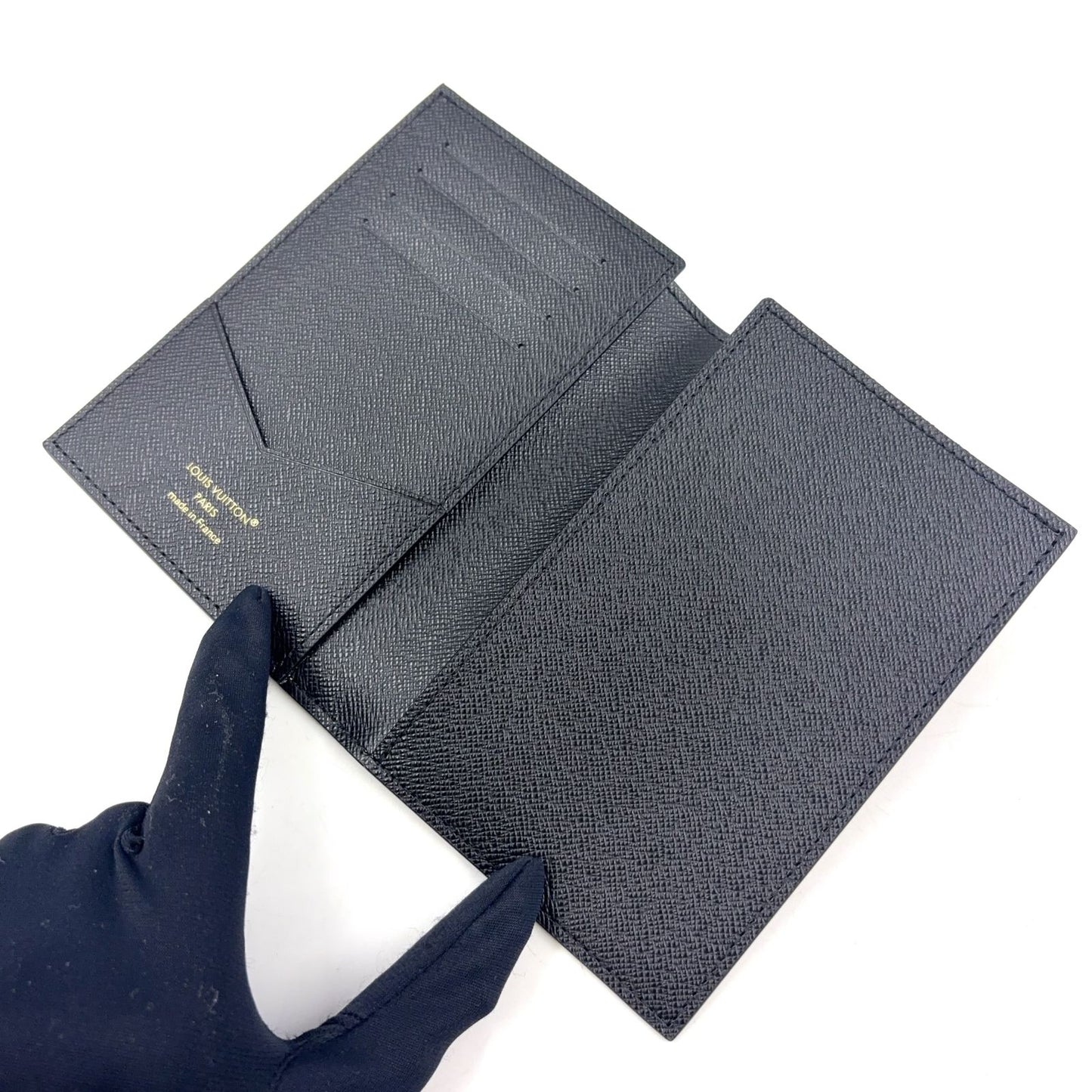 Louis Vuitton Couverture Passport Monogram Reverse Leather Black Light Brown — view 3