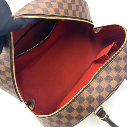 Louis Vuitton Nolita 24 Damier Ebene Leather Brown Handbag Gold — view 3