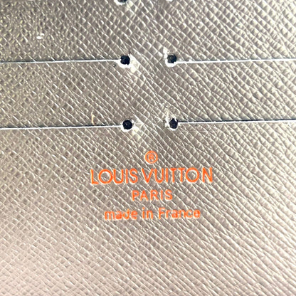 Louis Vuitton Zippy Organizer Damier Ebene Leather Brown Round Wallet Gold — view 4