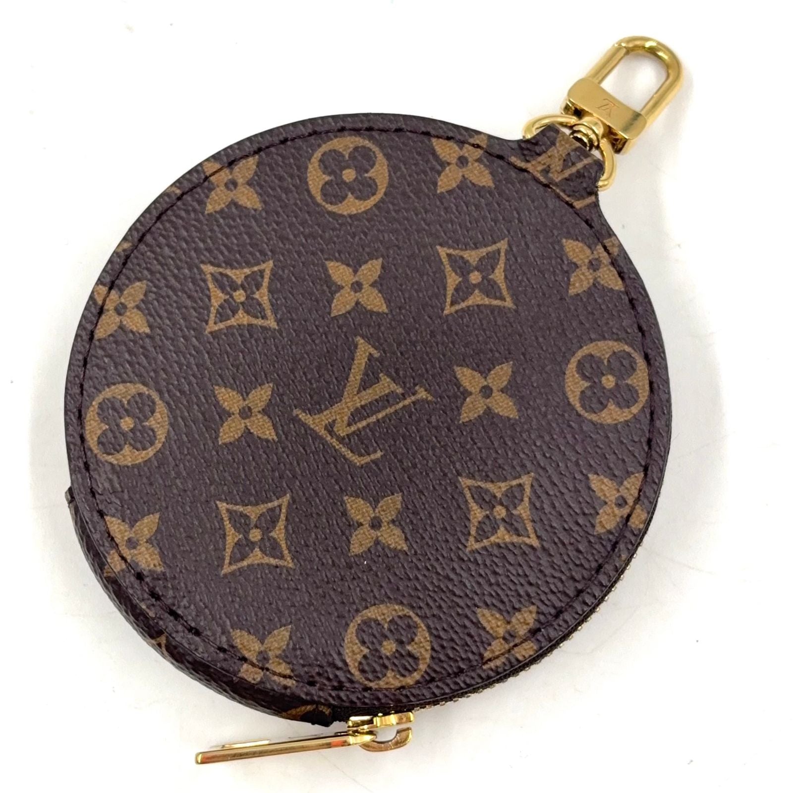 Louis Vuitton LV On The Go Coin Case Canvas Ivory Shoulder Strap Gold — view 8