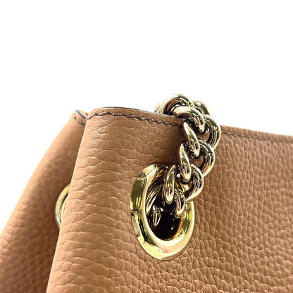 Gucci Soho Interlocking Chain Shoulder Bag Leather Black — view 8