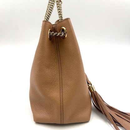 Gucci Soho Interlocking Chain Shoulder Bag Leather Black — view 9