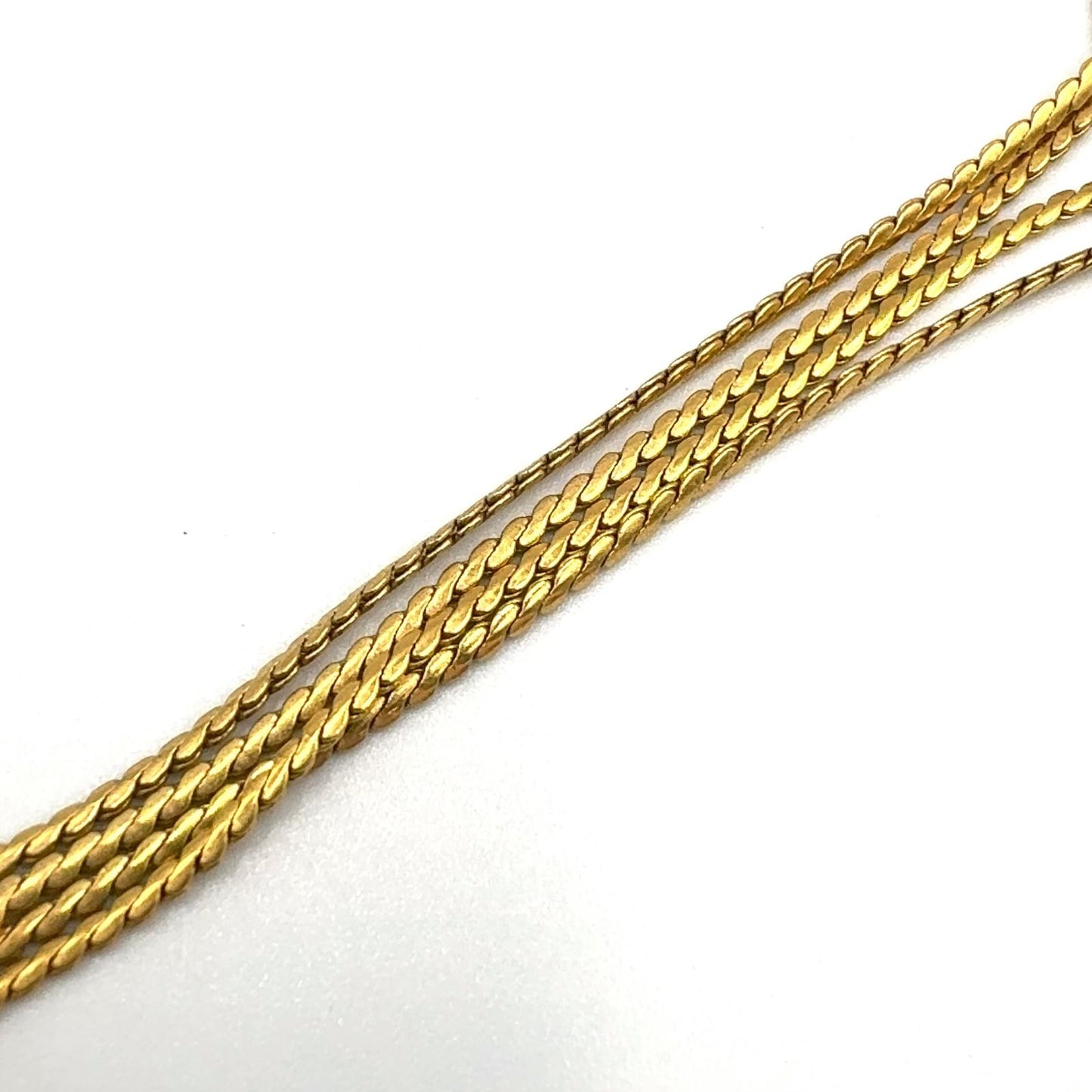Dior CD Logo Rhinestone Gold Necklace — view 6