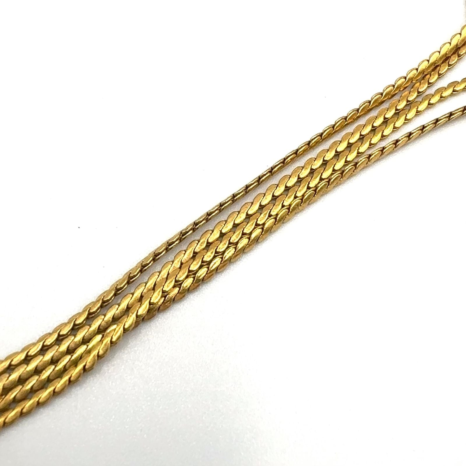 Dior CD Logo Rhinestone Gold Necklace — view 6