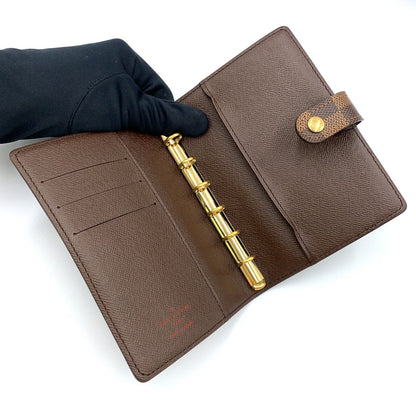 Louis Vuitton Agenda PM Damier Brown Notebook Cover Gold — view 3