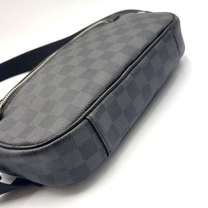 Louis Vuitton Ambler Damier Graphite Leather Black Belt Bag Silver — view 9
