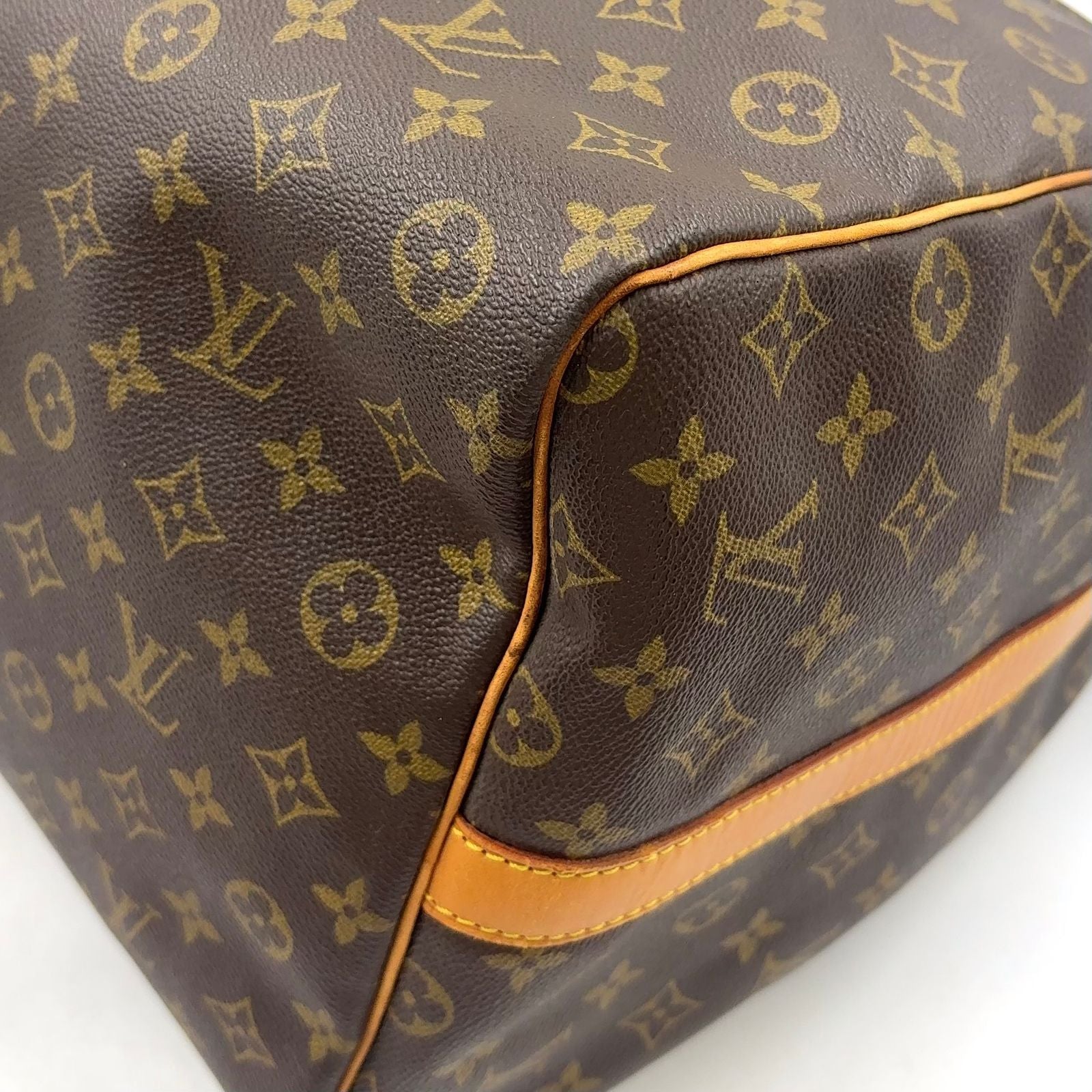 Louis Vuitton Keepall Bandouliere 60 Monogram Leather Brown Boston Bag Gold — view 8