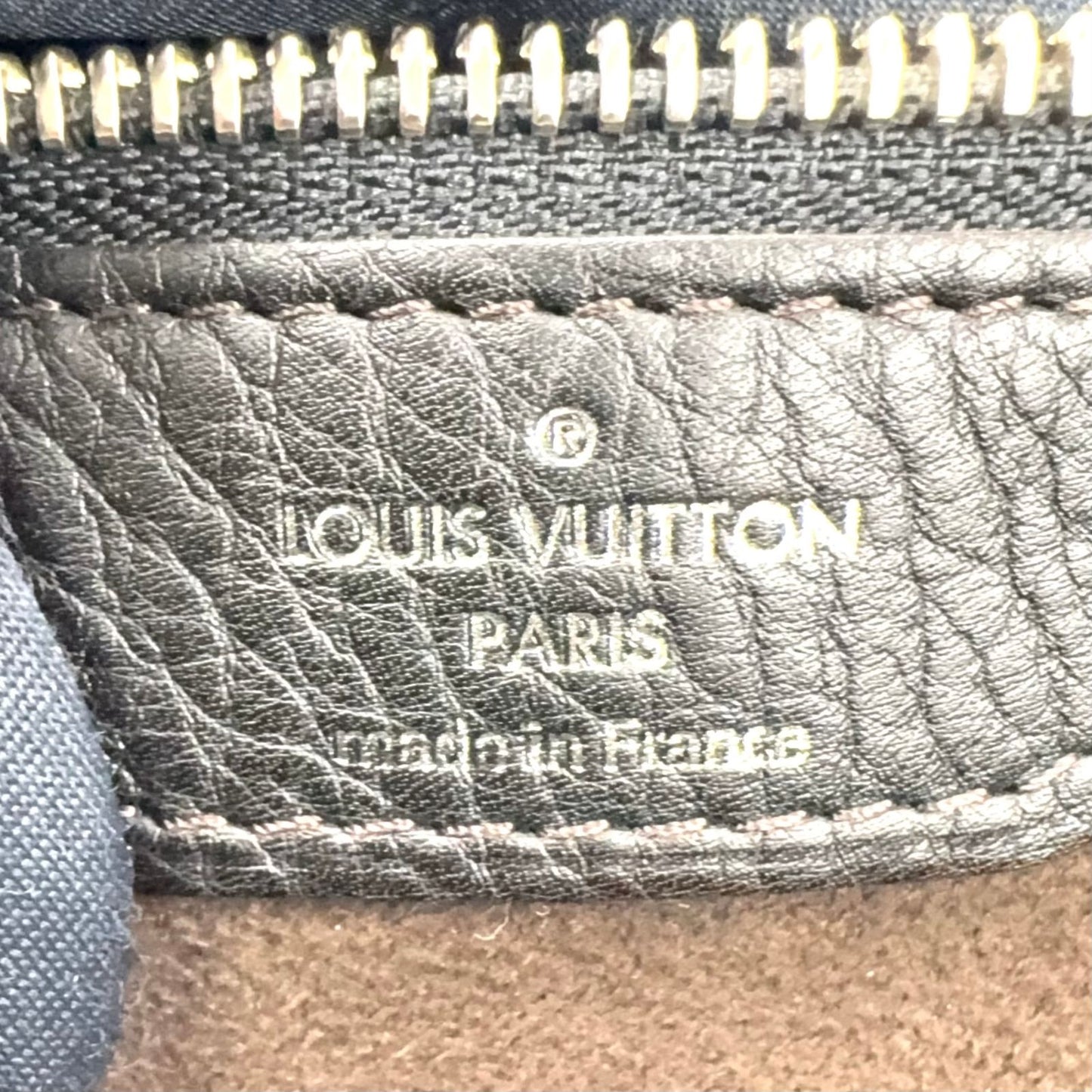 Louis Vuitton Selene PM Noir Mahina 2-Way Shoulder Leather Dark Brown Black — view 4