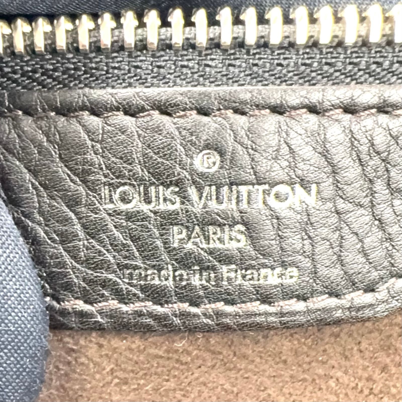 Louis Vuitton Selene PM Noir Mahina 2-Way Shoulder Leather Dark Brown Black — view 4