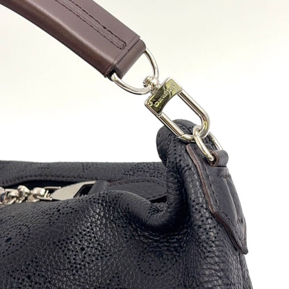 Louis Vuitton Selene PM Noir Mahina 2-Way Shoulder Leather Dark Brown Black — view 6