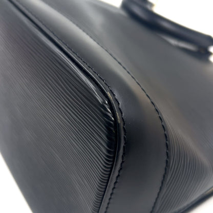 Louis Vuitton Alma Epi Noir Leather Black Handbag Silver — view 9