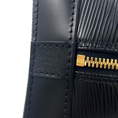 Louis Vuitton Alma Epi Noir Leather Black Handbag Silver — view 4
