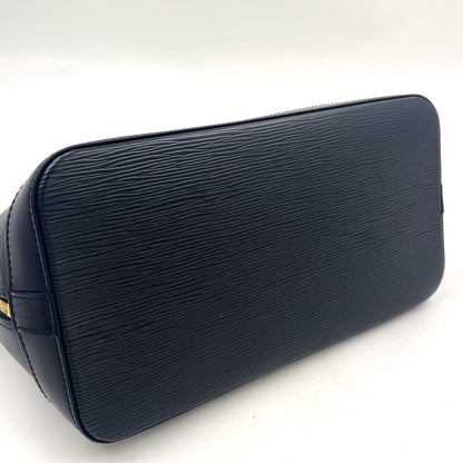 Louis Vuitton Alma Epi Noir Leather Black Handbag Silver — view 8
