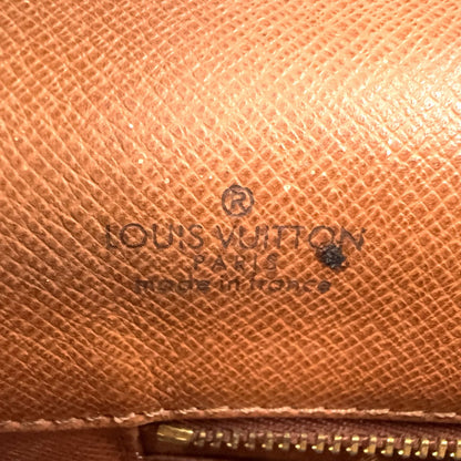 Louis Vuitton Pochette Dam GM Monogram Leather Brown Clutch Gold — view 4