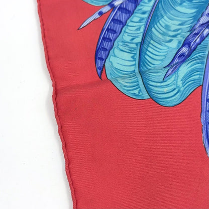 Hermes Carre 90 Mexico Silk Blue White Red Scarf — view 5