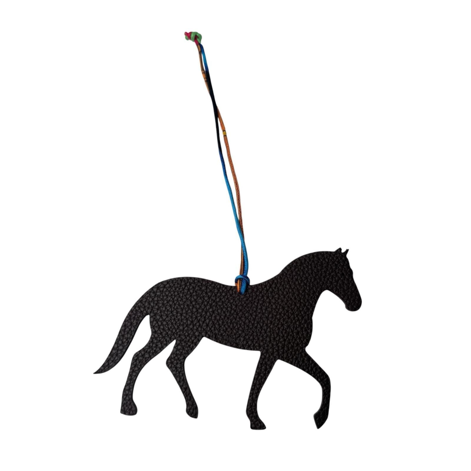 Hermes Petit Ash Horse Ebene Blue Bag Charm — view 2