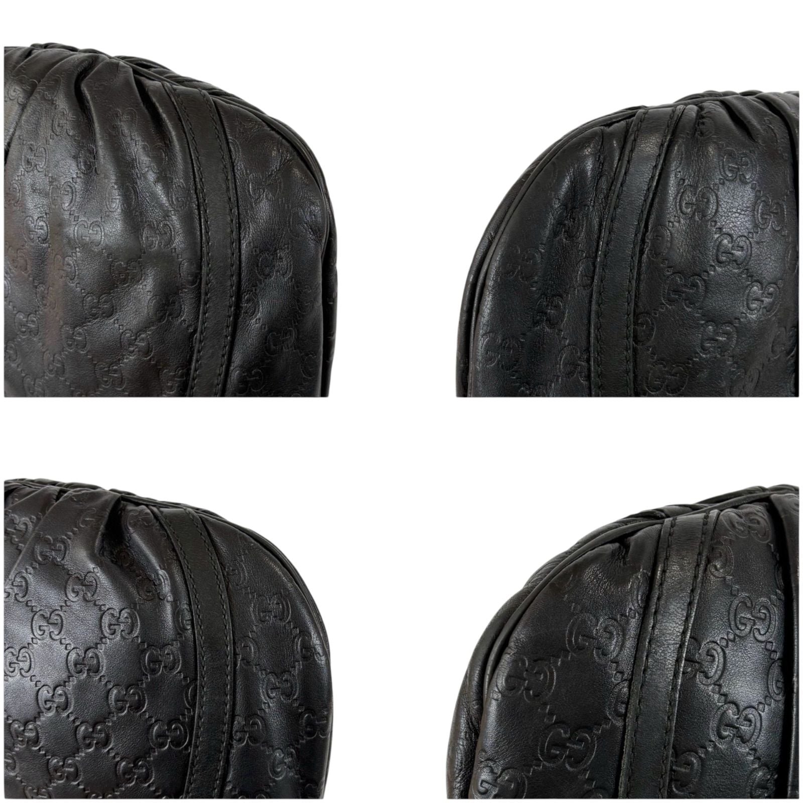 Gucci Abbey Line Cross Belt Bag Guccissima Leather Black — view 6