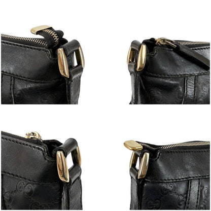 Gucci Abbey Line Cross Belt Bag Guccissima Leather Black — view 5