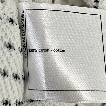 Chanel Mini Skirt 38 M White Black Waist Togo M Border — view 4