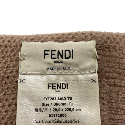 Fendi Scarf Beige Zucca Pattern Wool — view 2