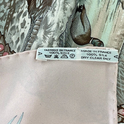 Hermes Scarf Carre 90 Ivory Pink Multi les Quatre Saisons — view 3