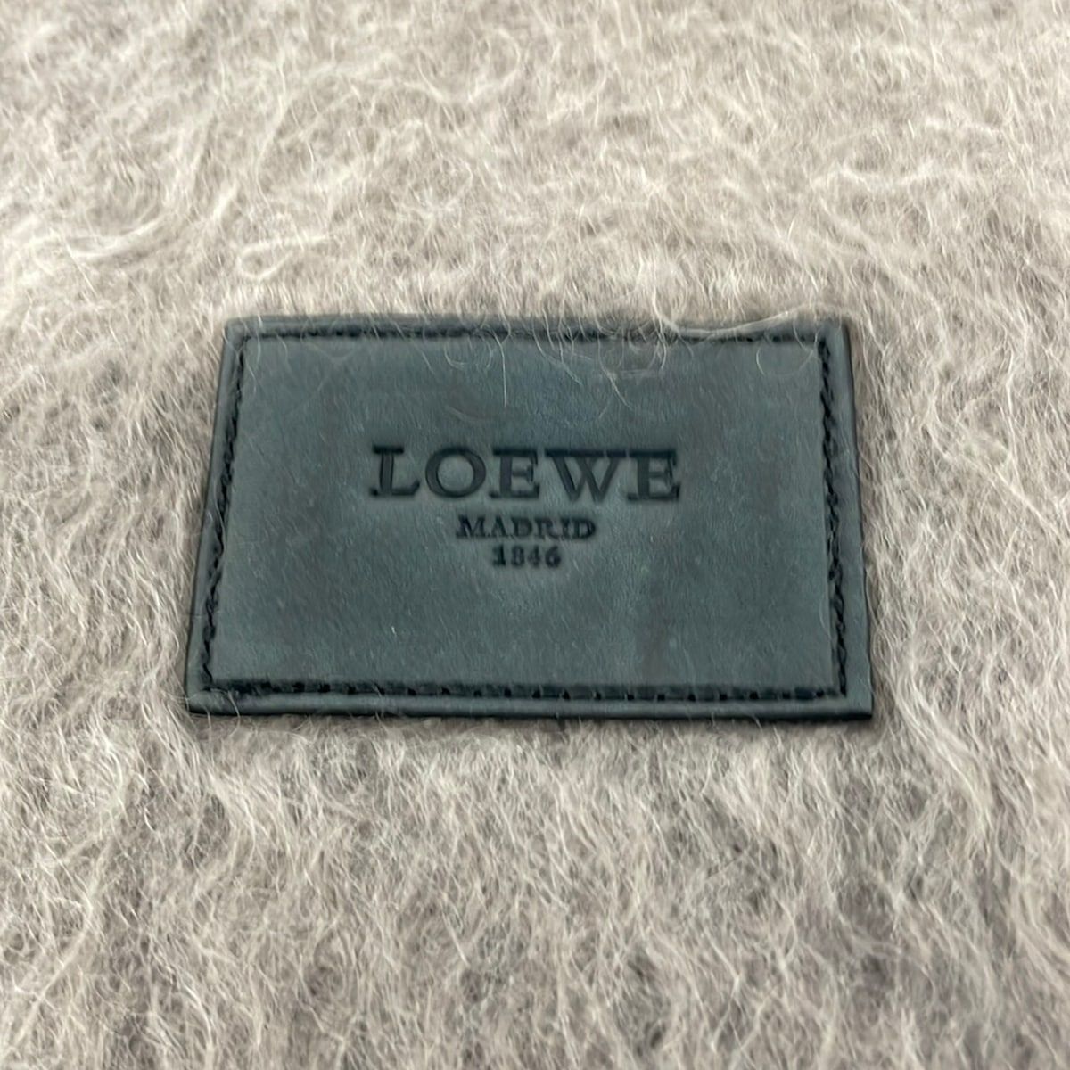 Loewe Scarf Gray Beige Wool — view 2
